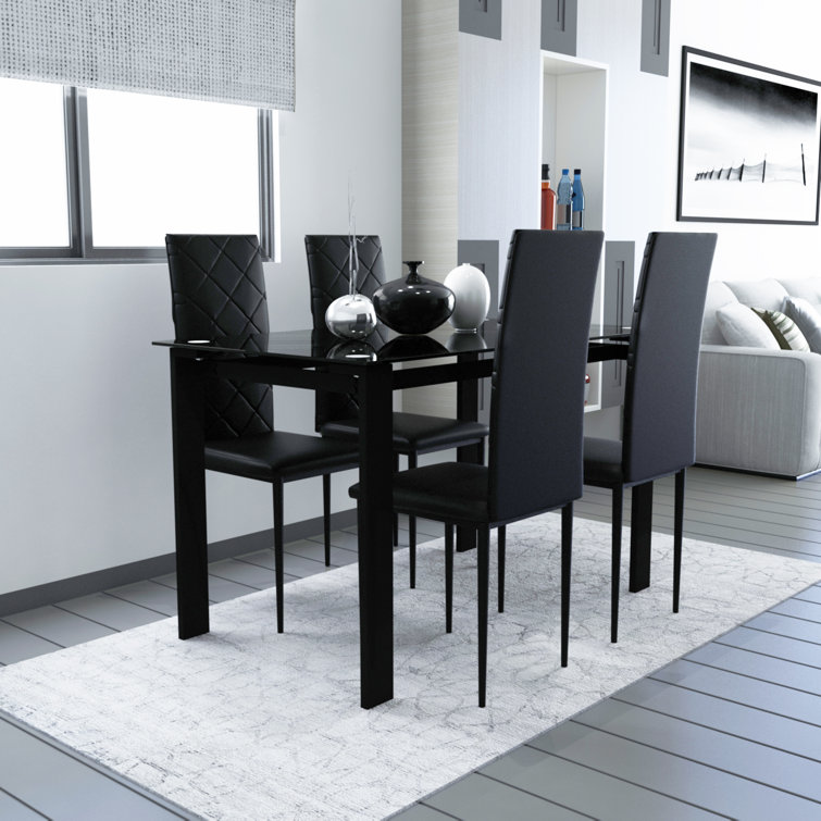 Black dining room sets 5 online piece